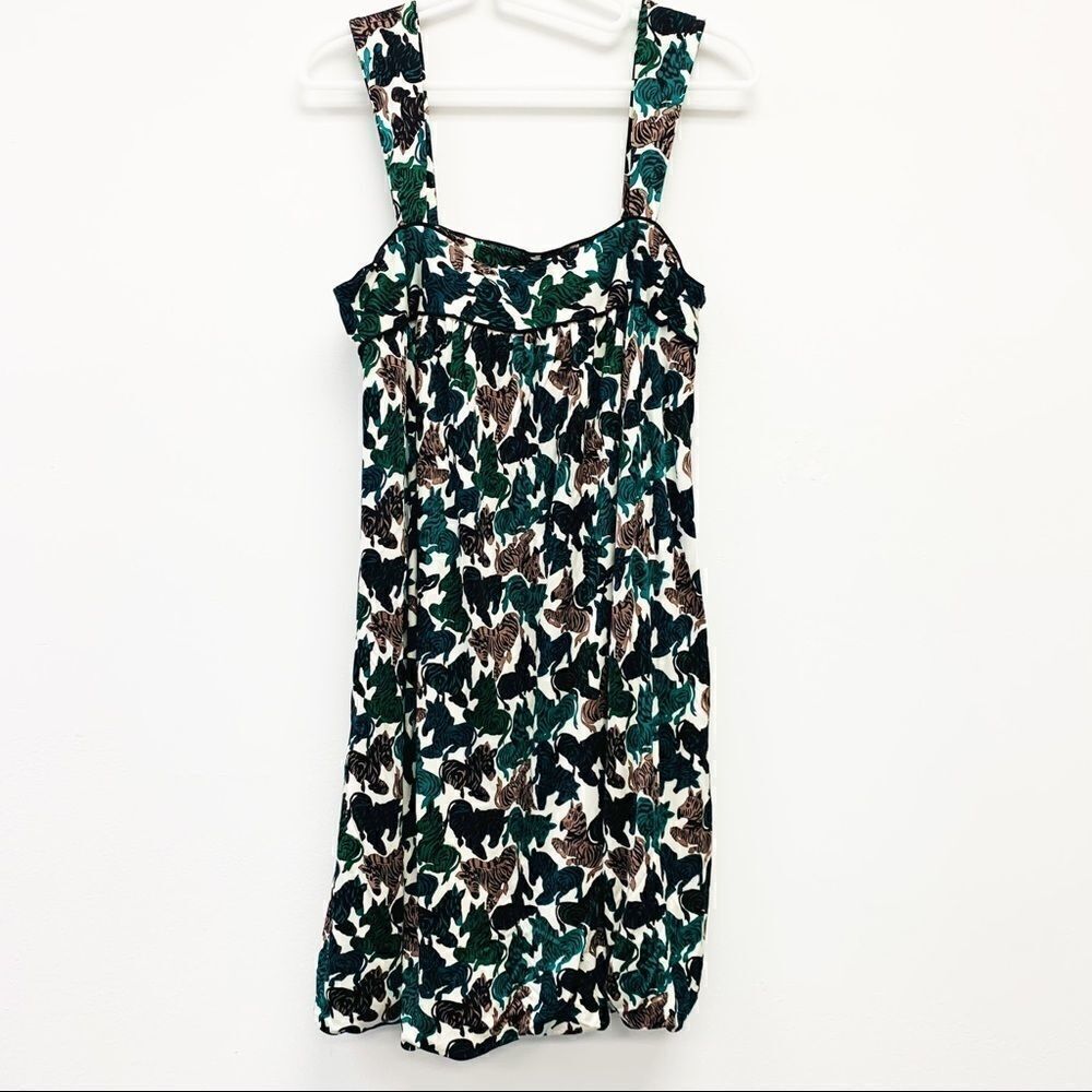 Julie Brown Sleeveless Zebra Print Knit Mumu, Med